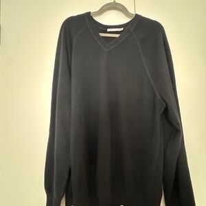 Men's Vince Black Cashmere Wool V-Neck Sweater